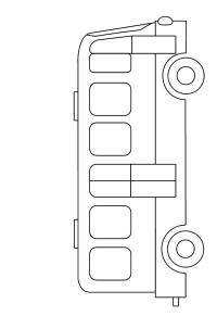 Ausmalbild Einfacher Bus  