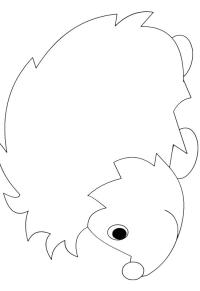 Ausmalbild Einfacher Igel  
