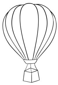 Ausmalbild Einfacher Luftballon  