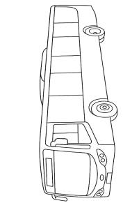 Ausmalbild Einfacher Stadtbus  