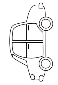 Ausmalbild Einfaches Auto  