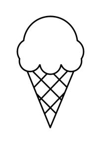 Ausmalbild Einfaches Eis  