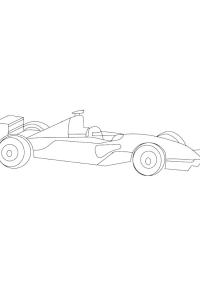 Ausmalbild Einfaches Formel-1-Auto  