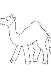 Ausmalbild Einfaches Kamel  