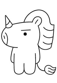 Ausmalbild Einhorn Gwang  