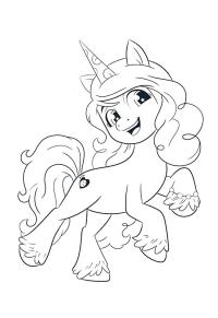 Ausmalbild Einhorn Izzy Moonbow  
