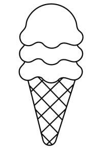 Ausmalbild Eiswaffel  
