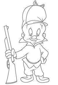 Ausmalbild Elmer Fudd  