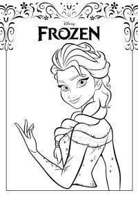 Ausmalbild Elsa aus Frozen  