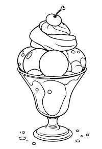 Ausmalbild Erdbeerbecher  