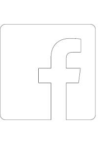 Ausmalbild Facebook logo  