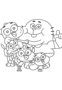 Ausmalbild Familie Watterson  