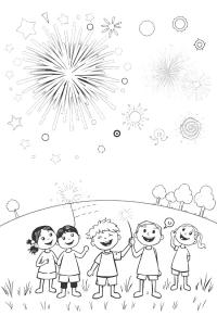 Ausmalbild Feuerwerk ansehen  