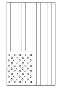 Ausmalbild Flagge der Vereinigten Staaten  