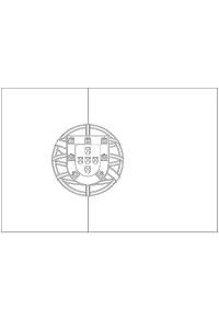 Ausmalbild Flagge Portugals  