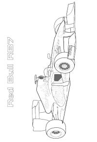 Ausmalbild Formel 1 Red Bull Racing  