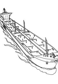 Ausmalbild Frachtschiff  