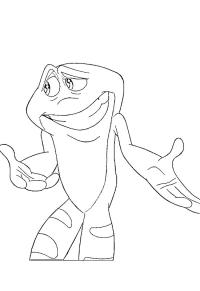 Ausmalbild Frosch Prinz Naveen  