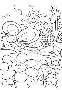 Ausmalbild Frühling  