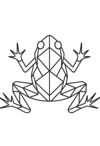 Ausmalbild Geometrischer Frosch  