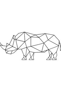 Ausmalbild Geometrisches Nashorn  