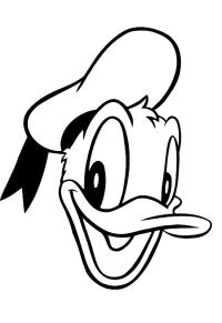 Ausmalbild Gesicht Dagobert Duck  
