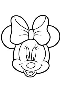 Ausmalbild Gesicht Minnie Maus  