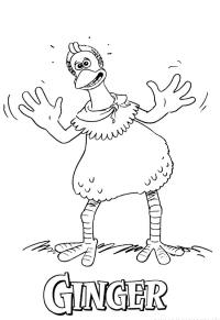 Ausmalbild Ginger Chicken Run  