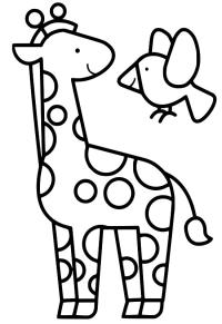 Ausmalbild Giraffe einfach  