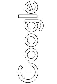 Ausmalbild Google logo  