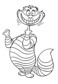 Ausmalbild Grinsekatze  