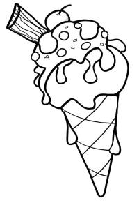 Ausmalbild großes Eis  