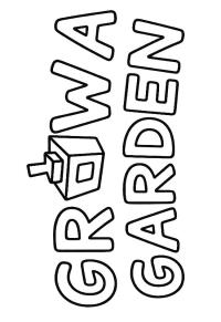 Ausmalbild Grow a Garden logo  