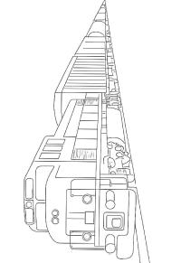 Ausmalbild Güterzug  