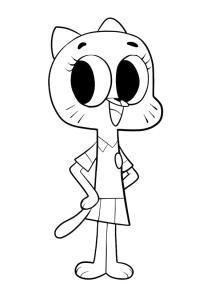 Ausmalbild Gumball Watterson  