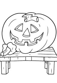 Ausmalbild Halloween-Figuren  