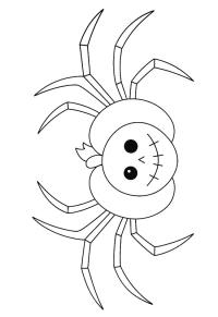 Ausmalbild Halloween-Spinne  