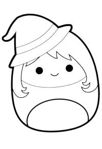 Ausmalbild Halloween Squishmallows Hexe Madeleine  