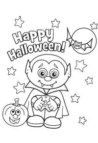 Ausmalbild Happy halloween  