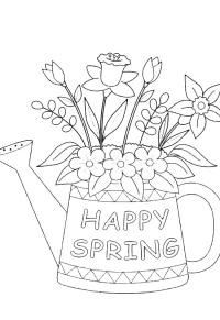 Ausmalbild Happy spring  
