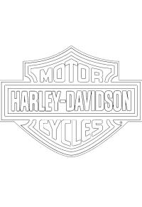 Ausmalbild Harley-Davidson logo  