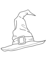 Ausmalbild Hexenhut  