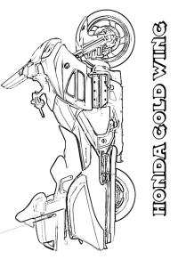 Ausmalbild Honda Gold Wing  