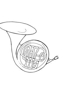 Ausmalbild Horn  