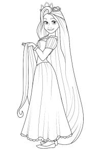 Ausmalbild Hübsche Rapunzel  