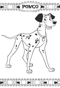Ausmalbild Hund Pongo  