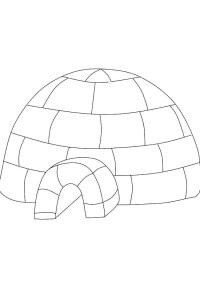 Ausmalbild Iglu  