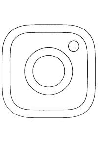 Ausmalbild Instagram logo  