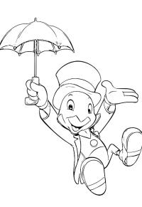 Ausmalbild Jiminy Grille  