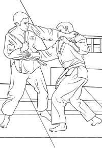 Ausmalbild Judo  